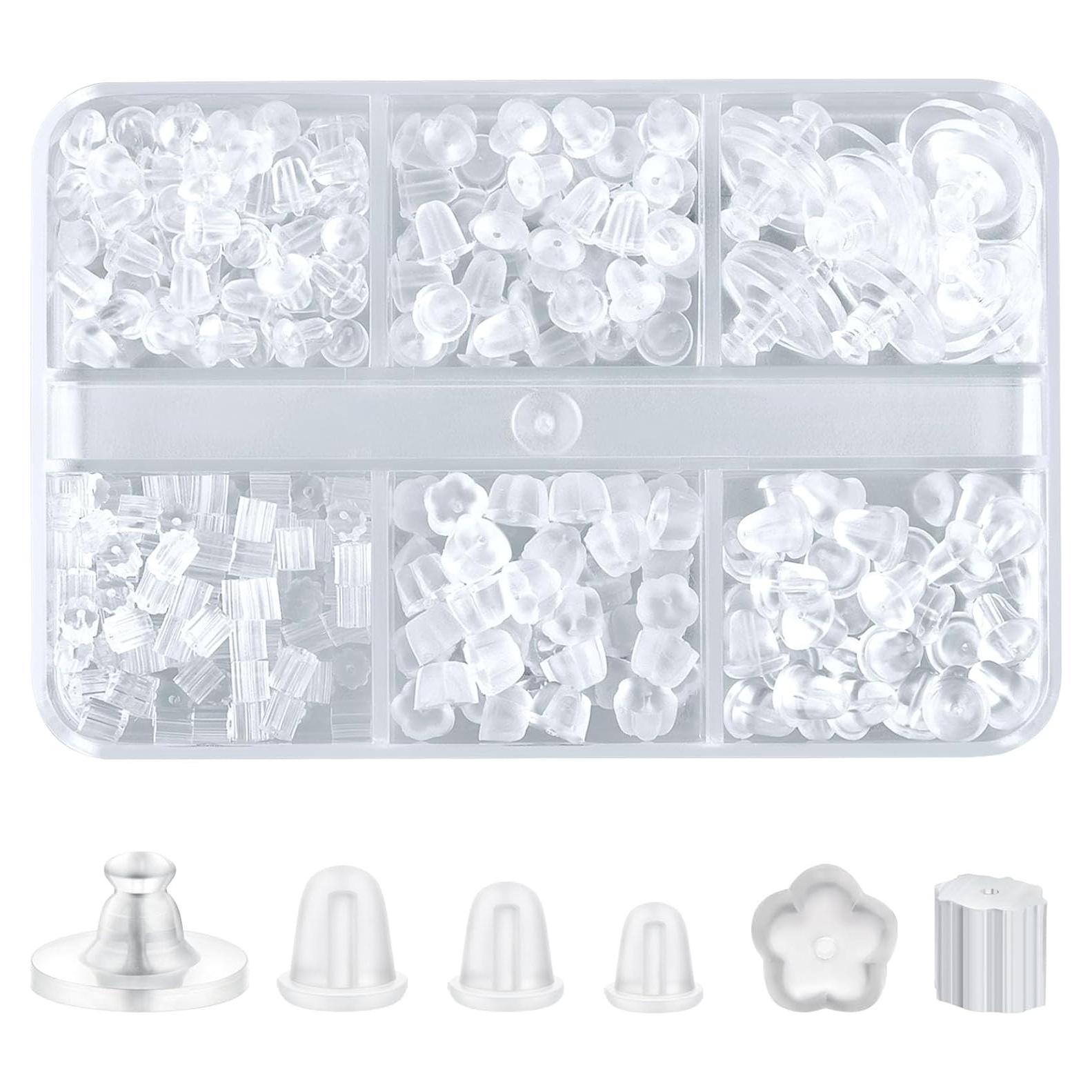 600 Respaldos de Aretes Silicona Hipoalergénica Formulen