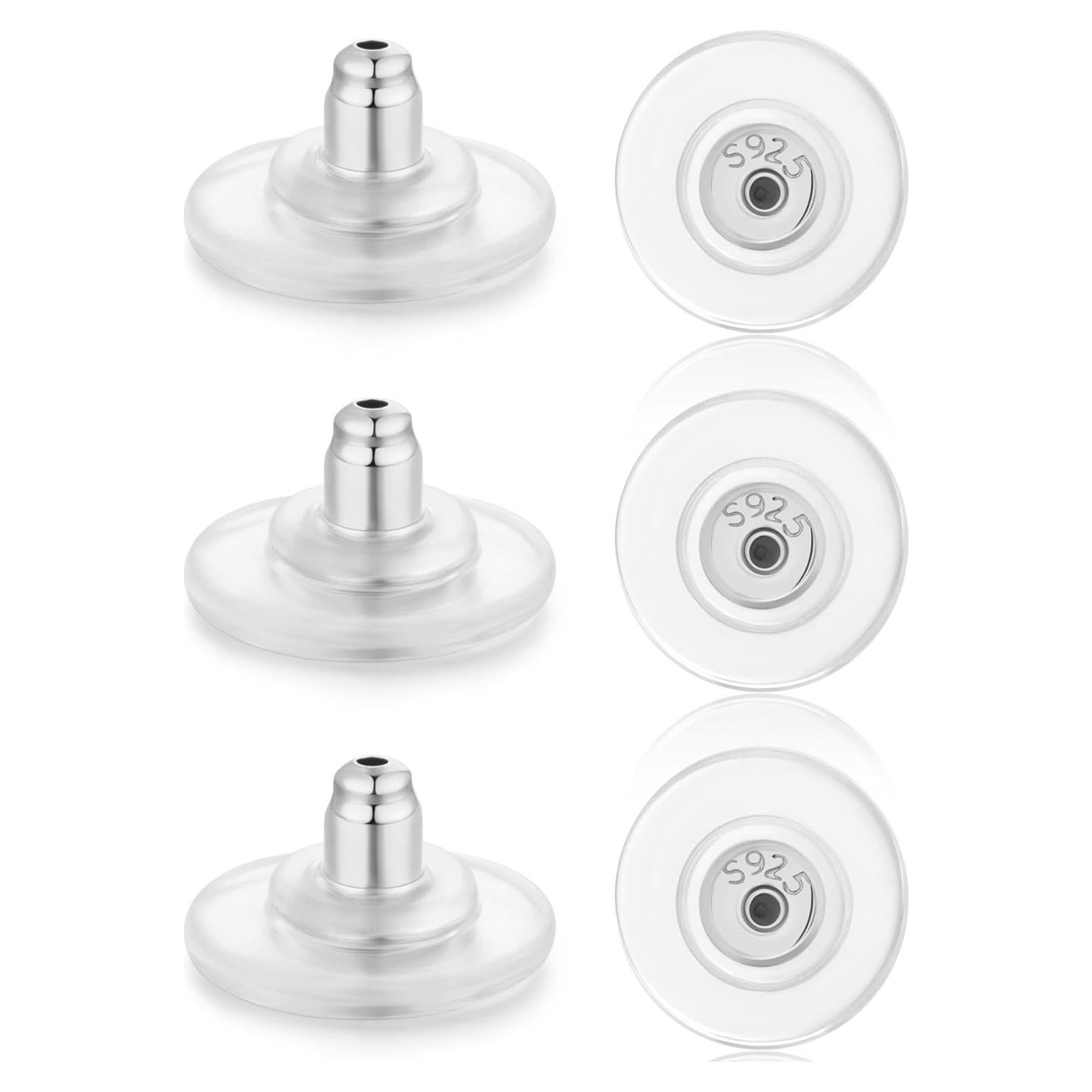 6 Sujetadores de Pendientes Hipoalergénicos Moconar Plata 925