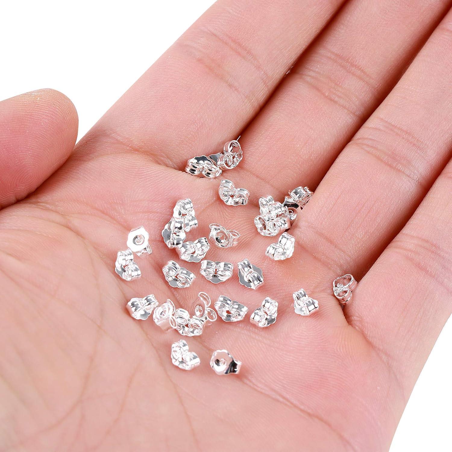 Respaldo de Aretes SANNIX 30pcs Plata Esterlina 4x6mm