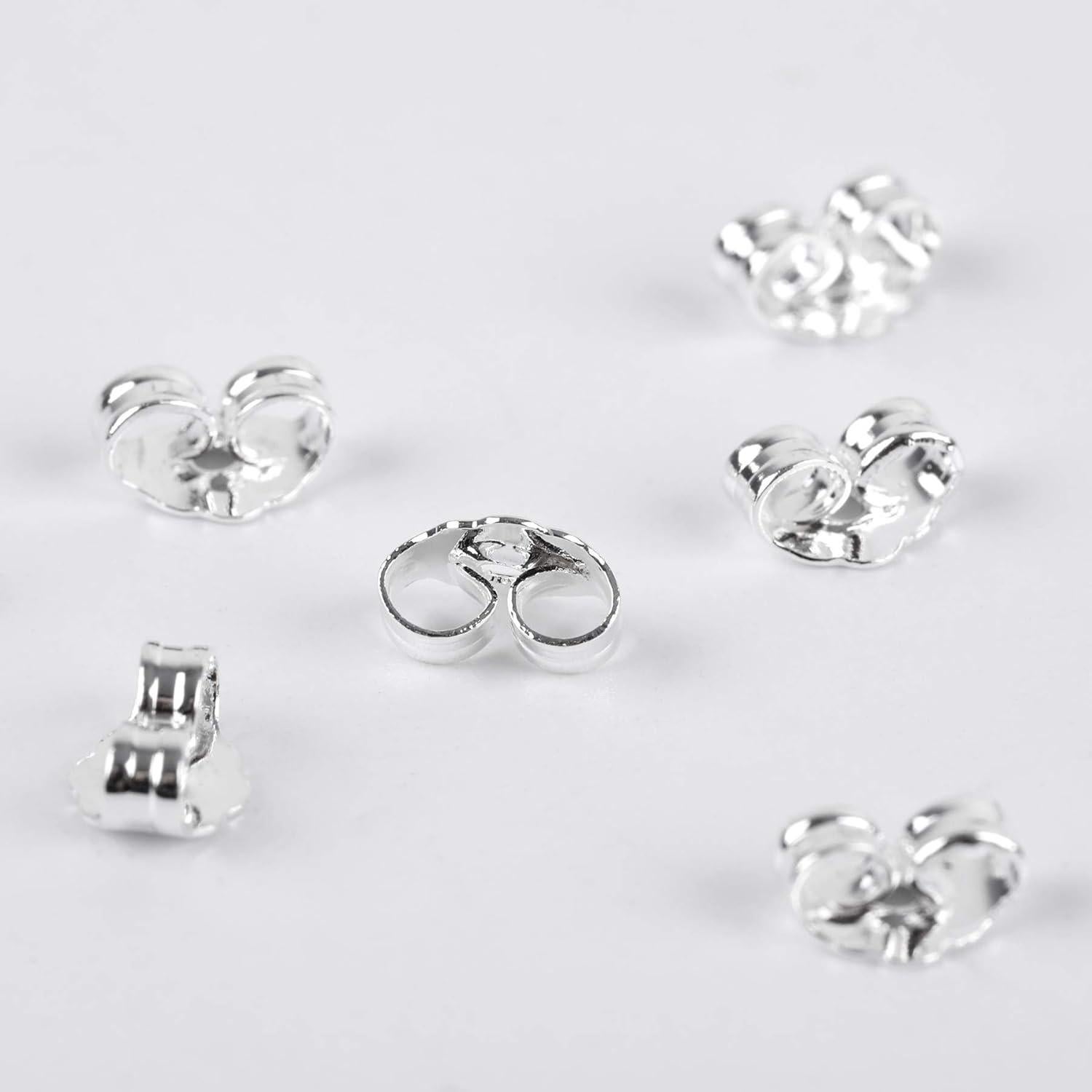 Respaldo de Aretes SANNIX 30pcs Plata Esterlina 4x6mm