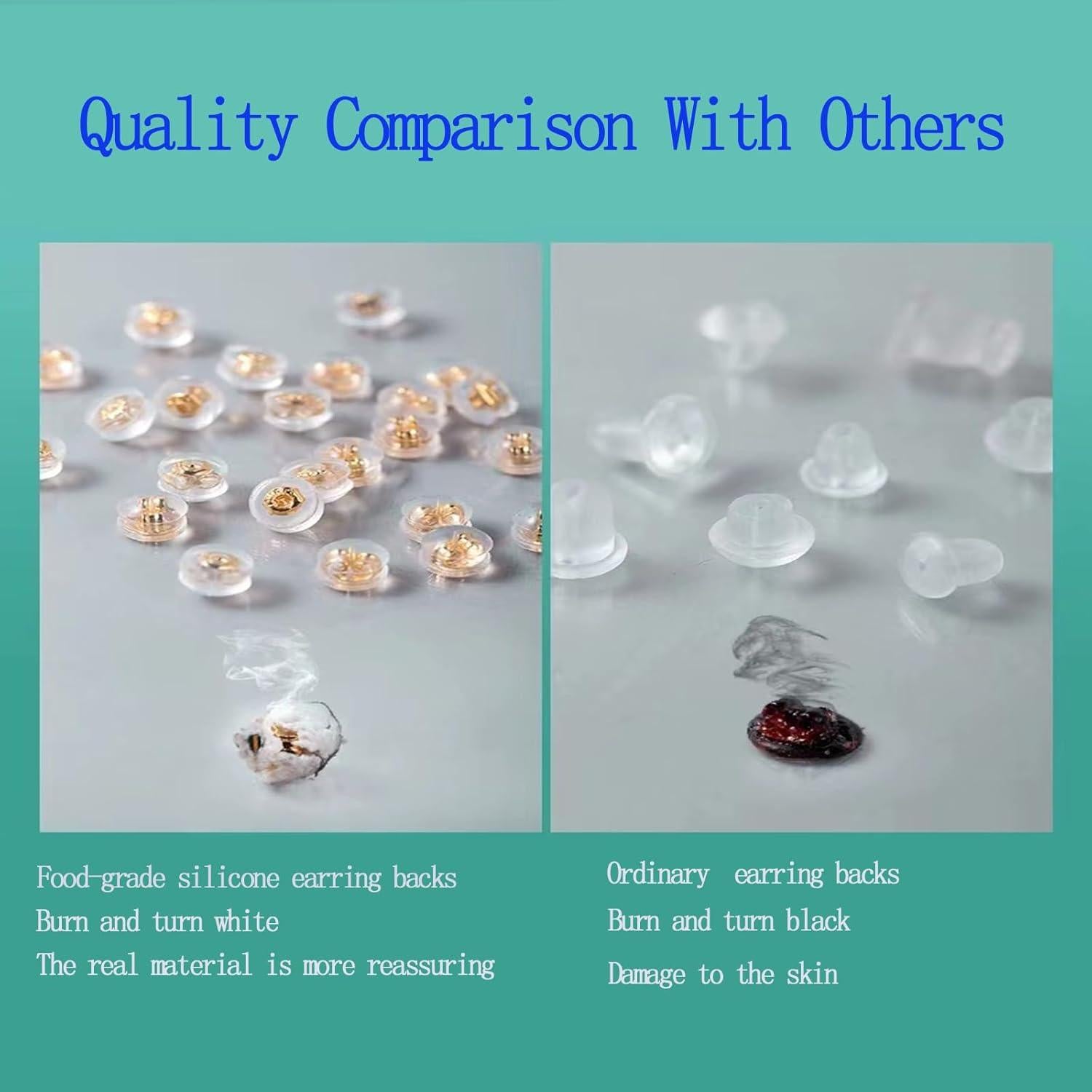 Resortes de Silicona Hipoalergénicos DSOMHZ para Pendientes