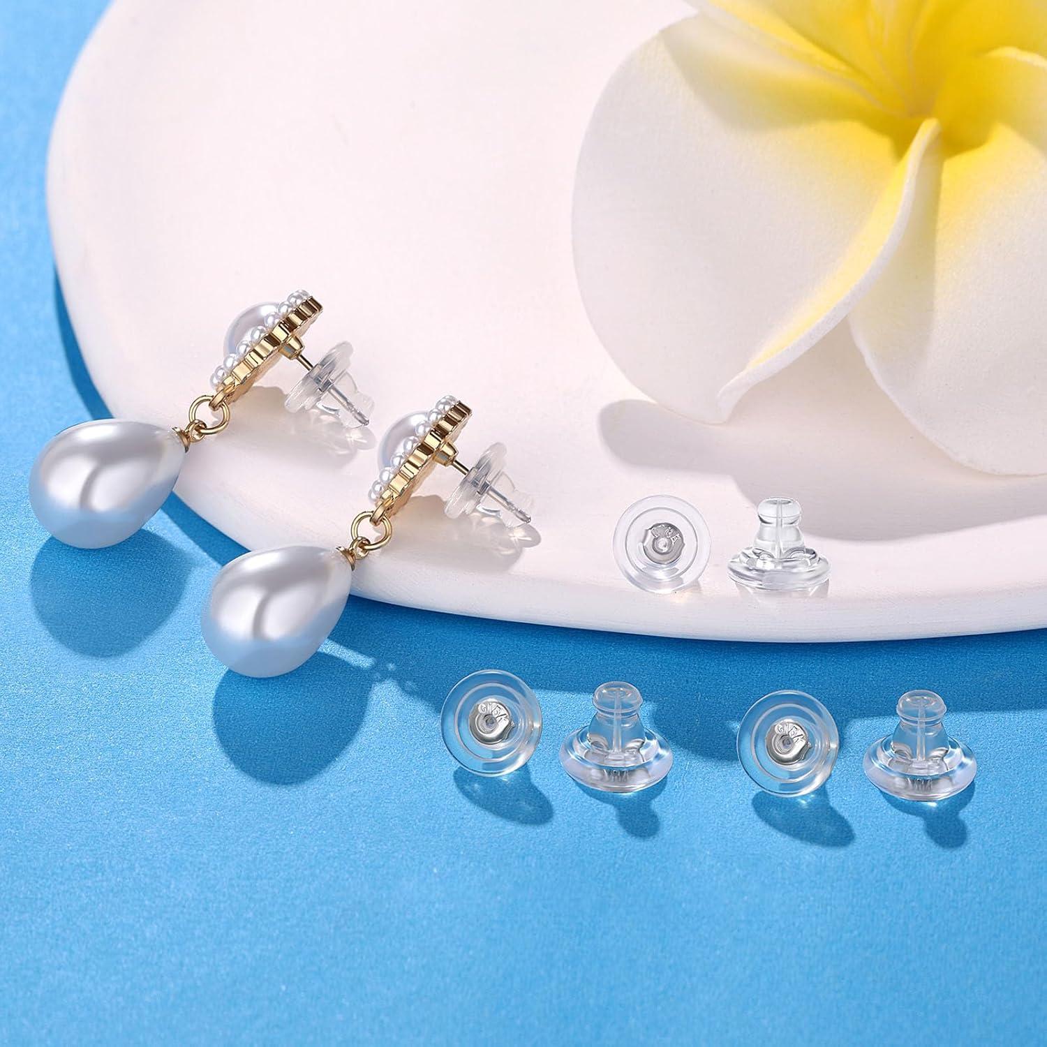 Resortes de Silicona Hipoalergénicos Moconar para Aretes Plata