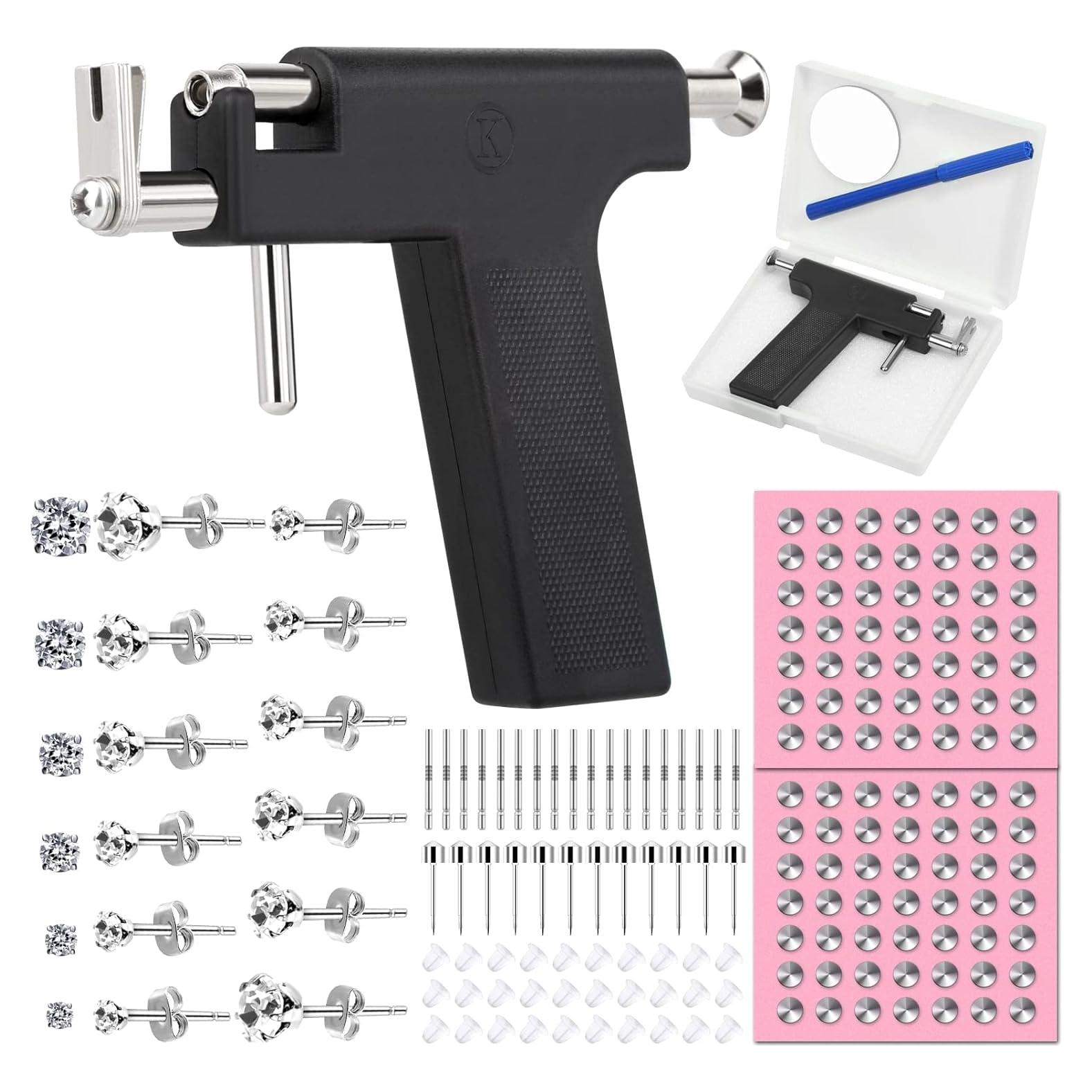 Kit de Perforación de Oídos Profesional Evatage con Pendientes