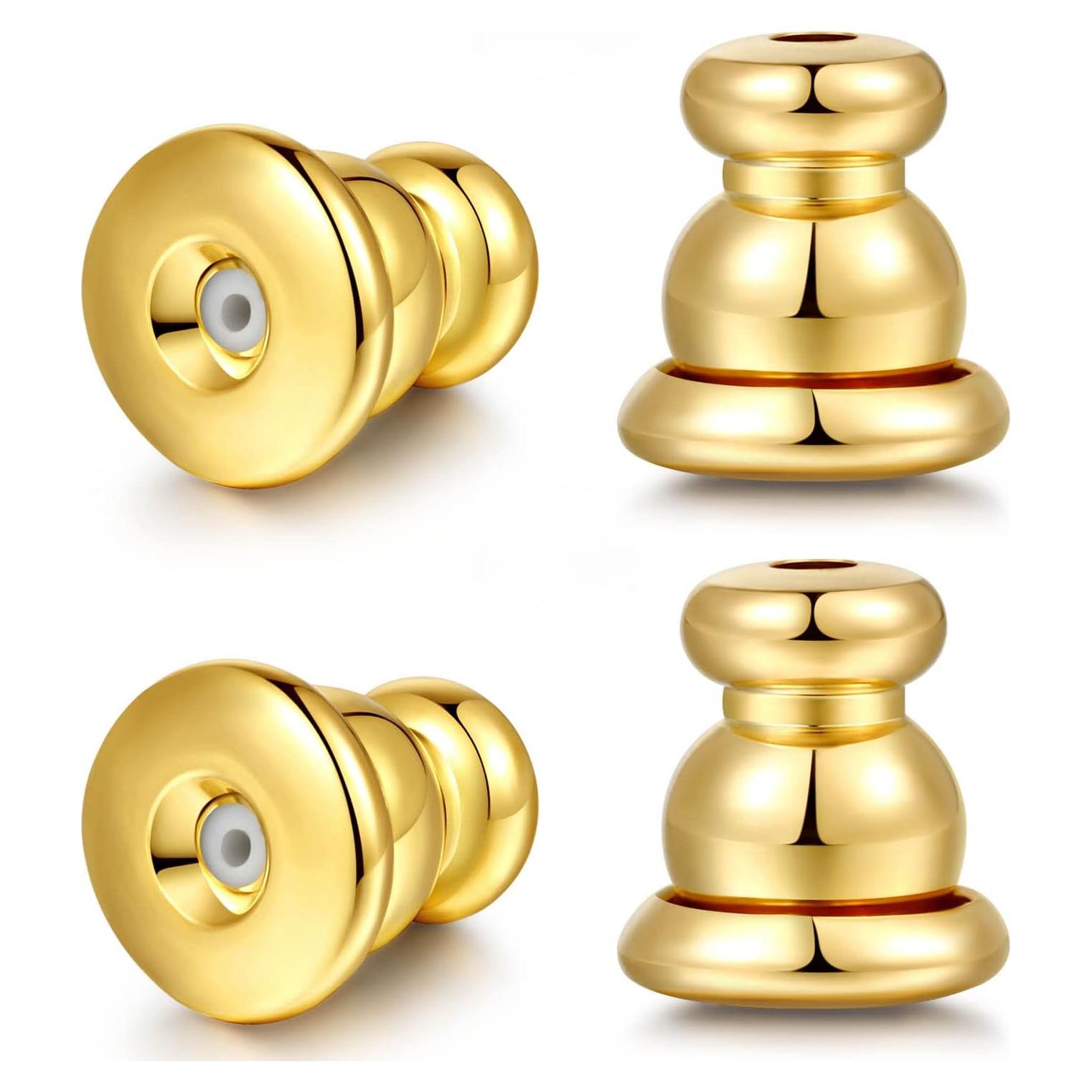 Resortes de Seguridad para Pendientes Moconar Oro 18K 4 Pcs