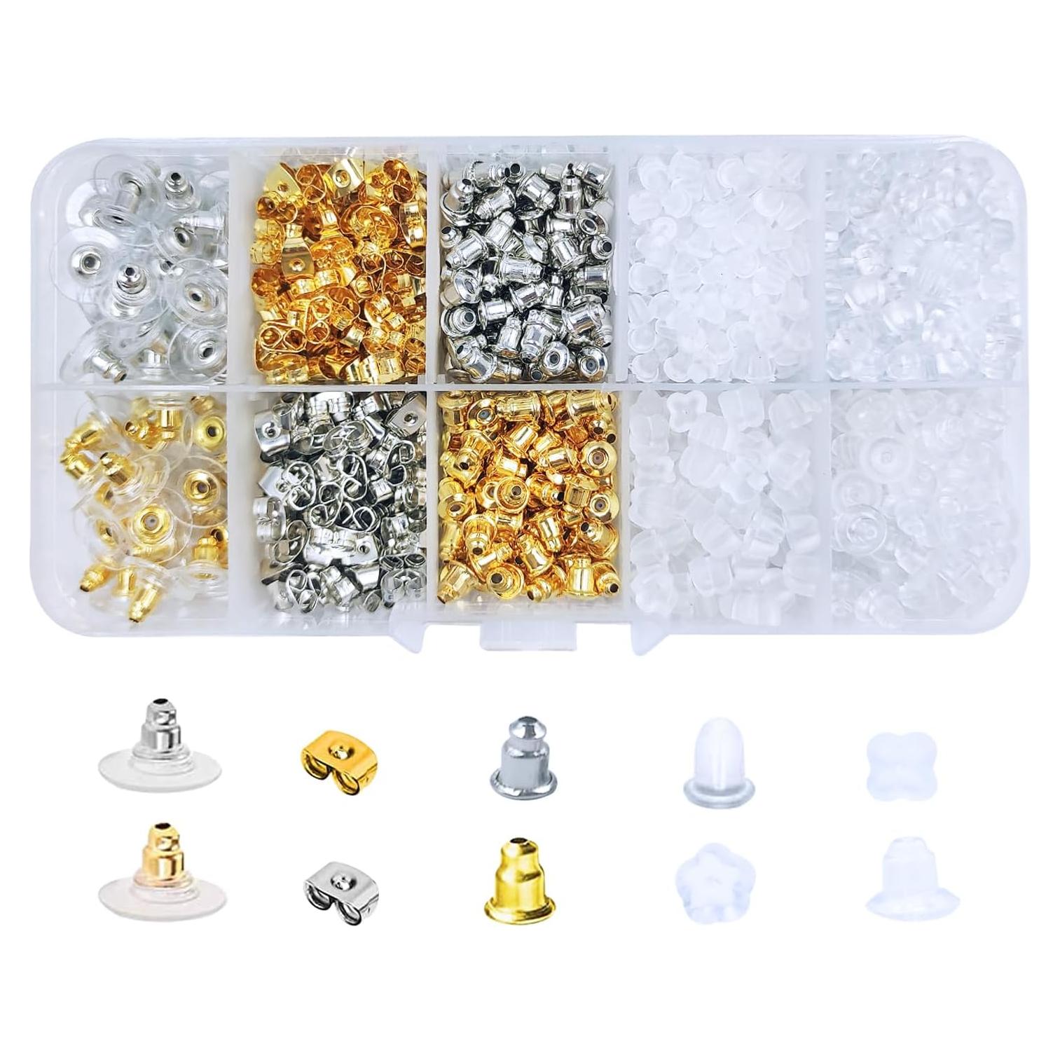 Kit de Respaldos de Aretes Vivixin 1080pcs Multicolor
