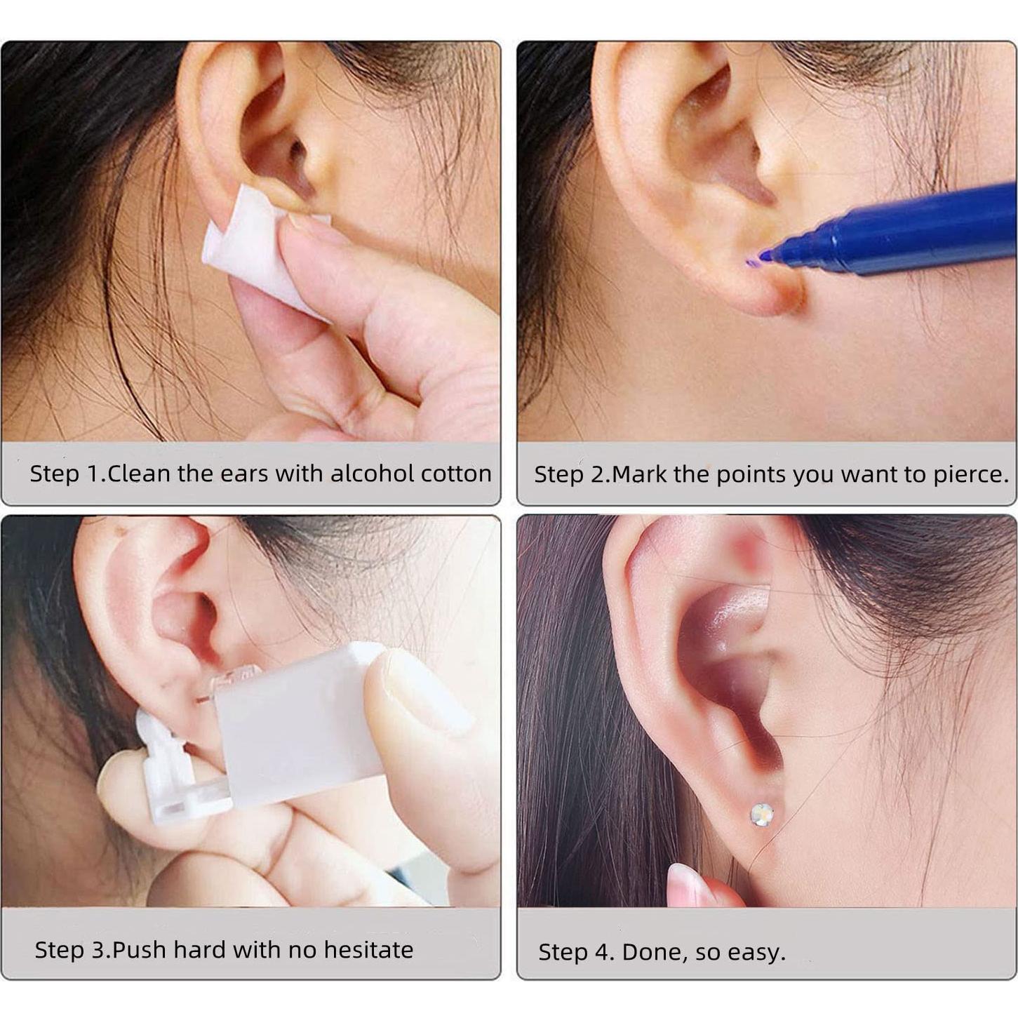 Kit de Perforación de Orejas XUKEKOY 2 Piezas Sin Dolor