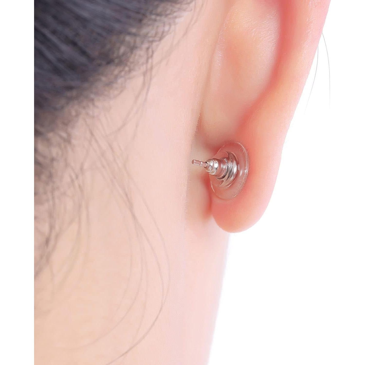 3 Pares Respaldos de Aretes Catinee Plata Esterlina 925 Oro 14K