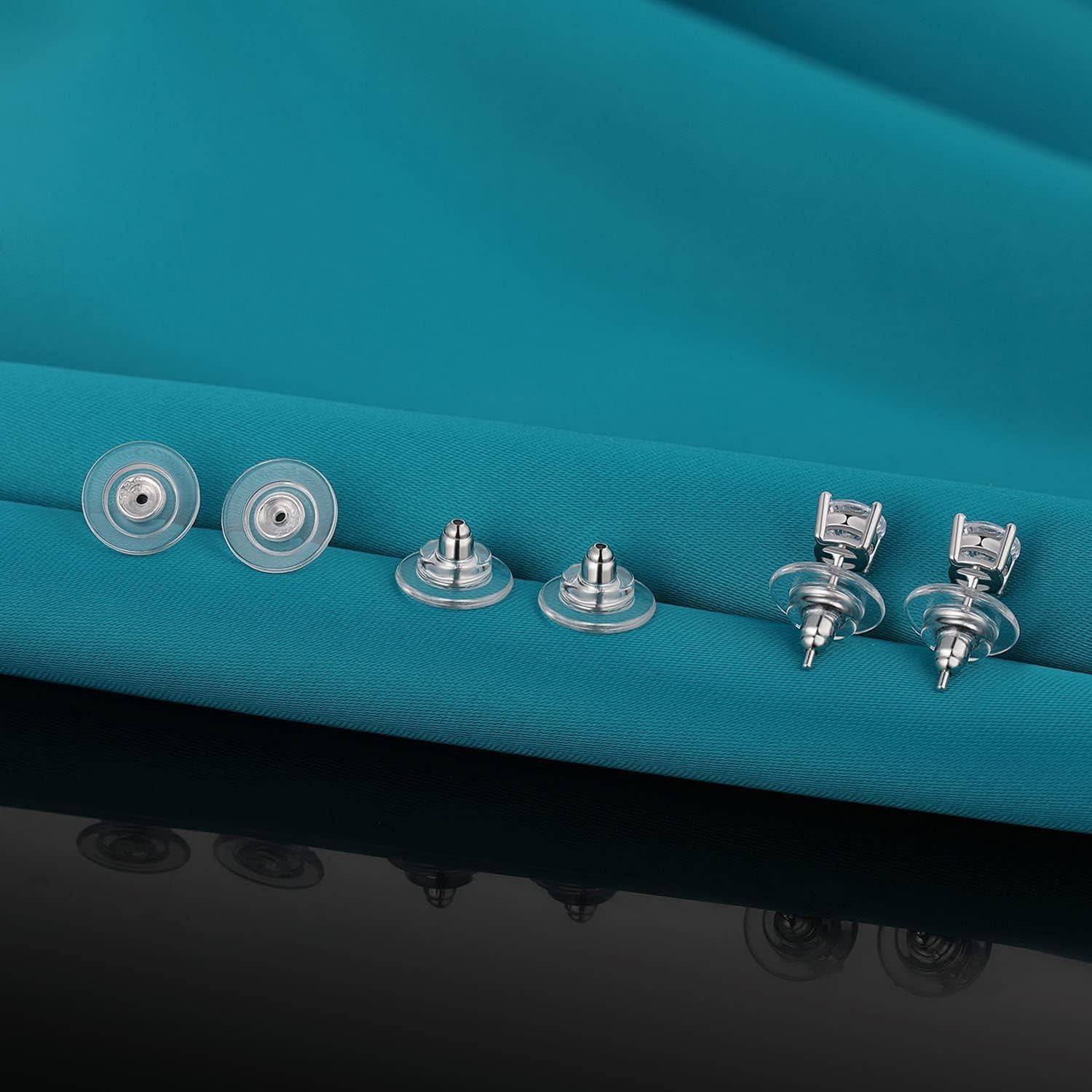 3 Pares Respaldos de Aretes Catinee Plata Esterlina 925 Oro 14K