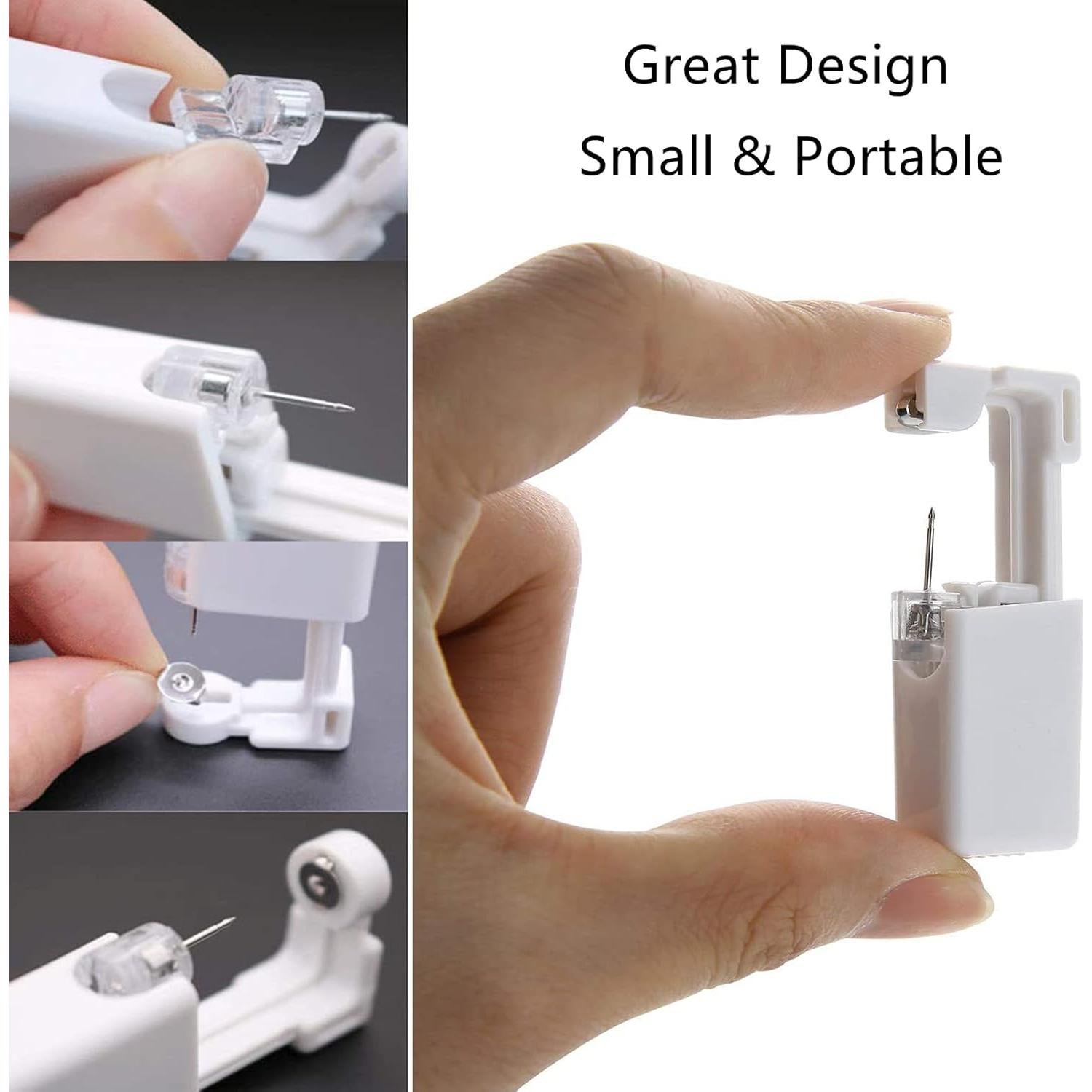 Kit de Perforación de Orejas HYJLPAF - 4 Pistolas Desechables con Aretes 5mm