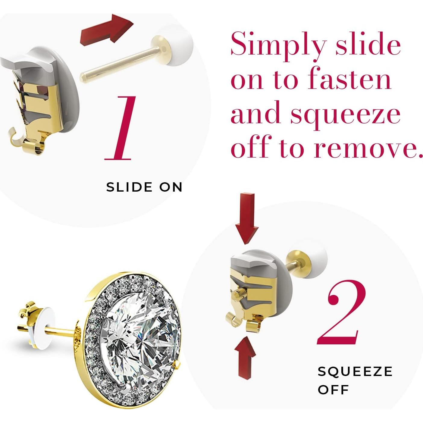 Sujetadores de Pendientes Hipoalergénicos Connoisseurs - Oro 24K