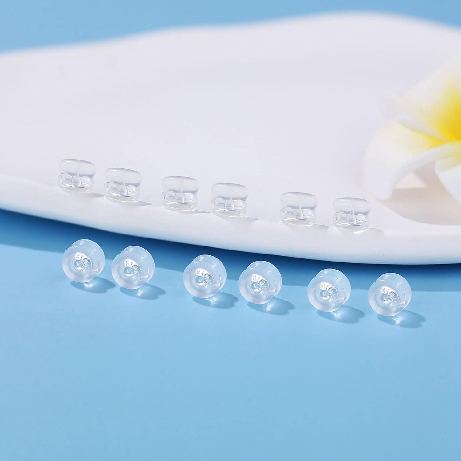 Respaldo de Aretes Hipoalergénico Moconar 12 Pcs Silicona