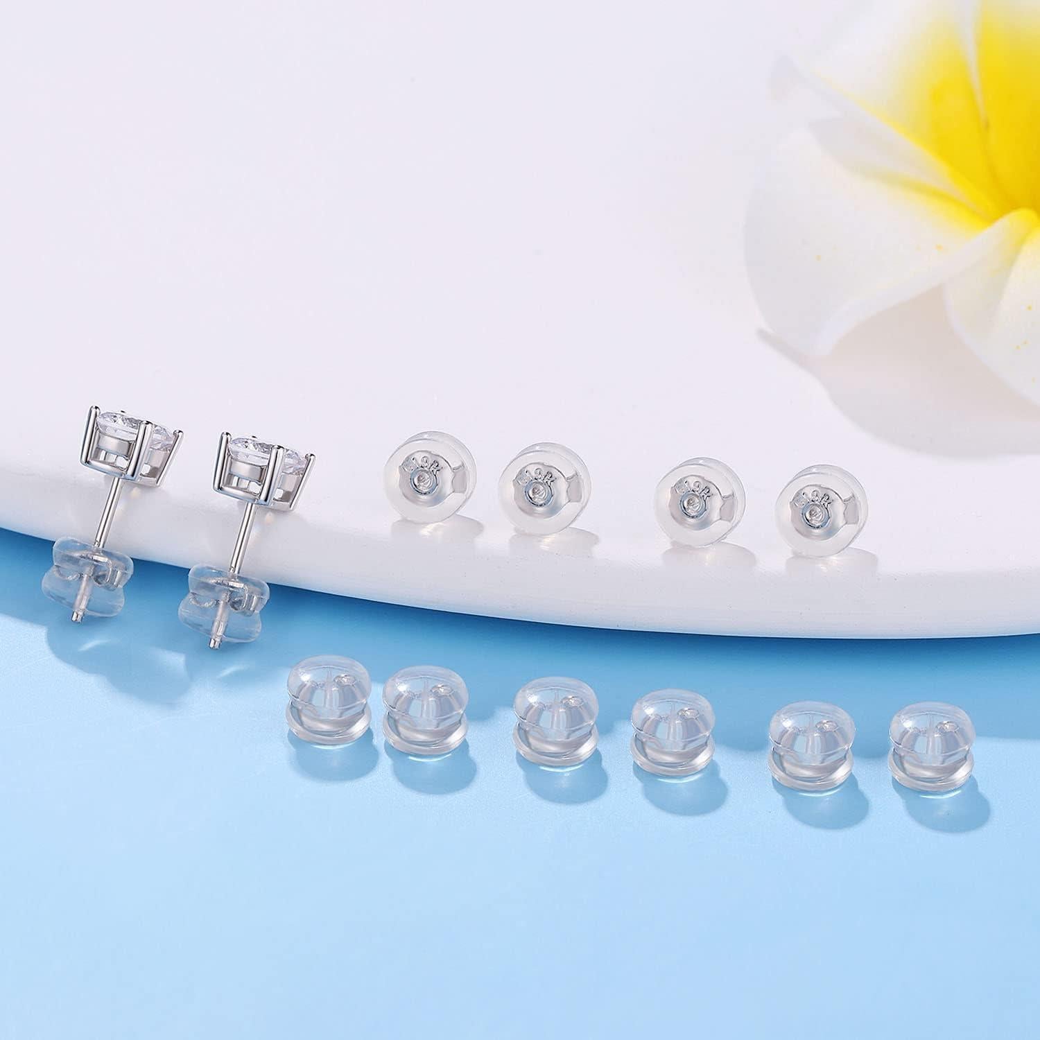 Respaldo de Aretes Hipoalergénico Moconar 12 Pcs Silicona