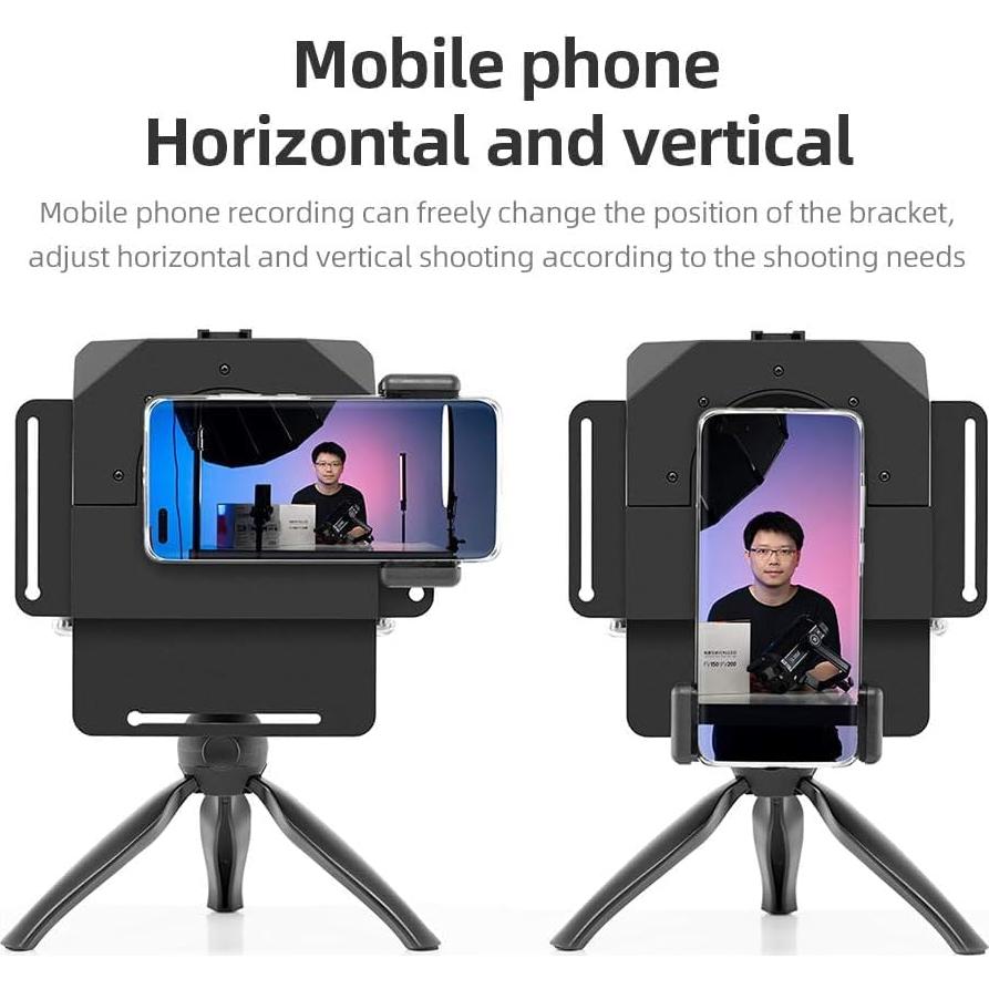 Teleprompter AMBITFUL 7.5'' con trípode para smartphone y DSLR