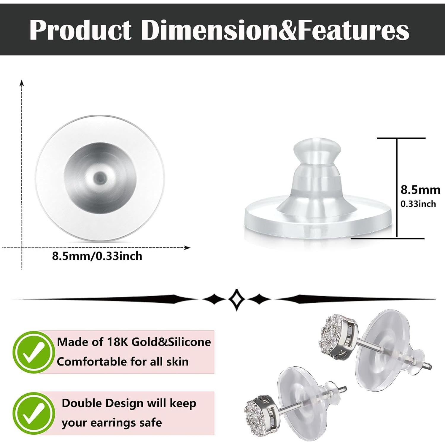 Resortes para Pendientes Formulen 100 Pcs Hipoalergénicos