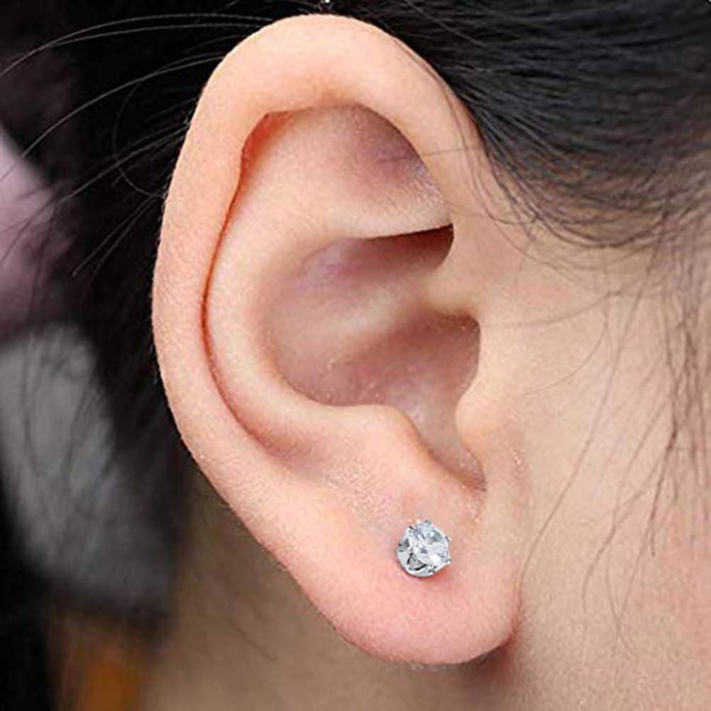 Kit de Perforación de Orejas KUNWEI con Aretes de 3-5 mm Plata