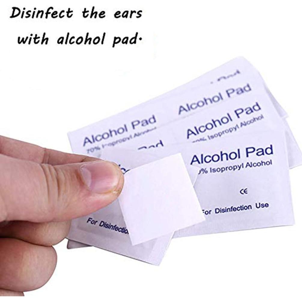 Kit de Perforación de Orejas KUNWEI con Aretes de 3-5 mm Plata