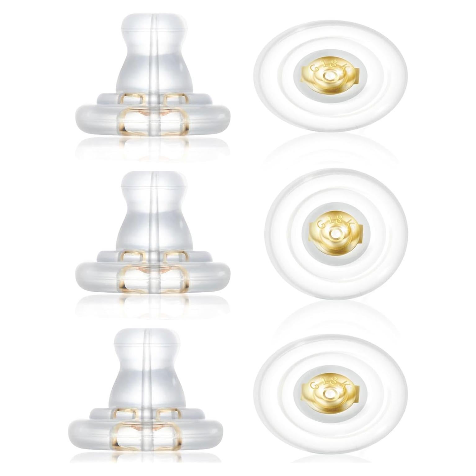 Resortes de Silicona Hipoalergénicos DSOMHZ para Pendientes - 6 Piezas