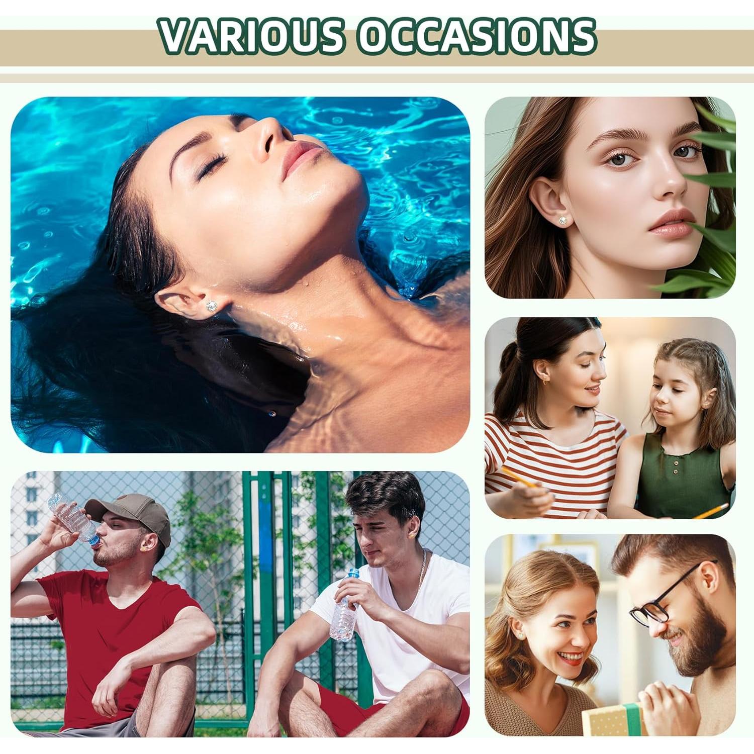 Kit de Perforación de Orejas 26 Piezas Nunpag - Dorado