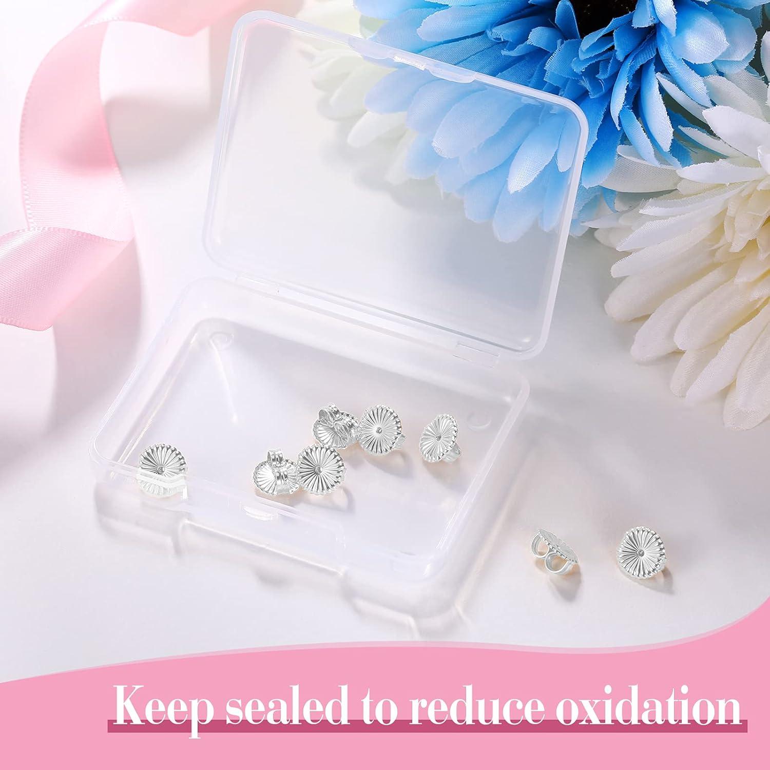 Respaldos de Pendientes Hicarer 8 Piezas Plata 9 mm Jumbo