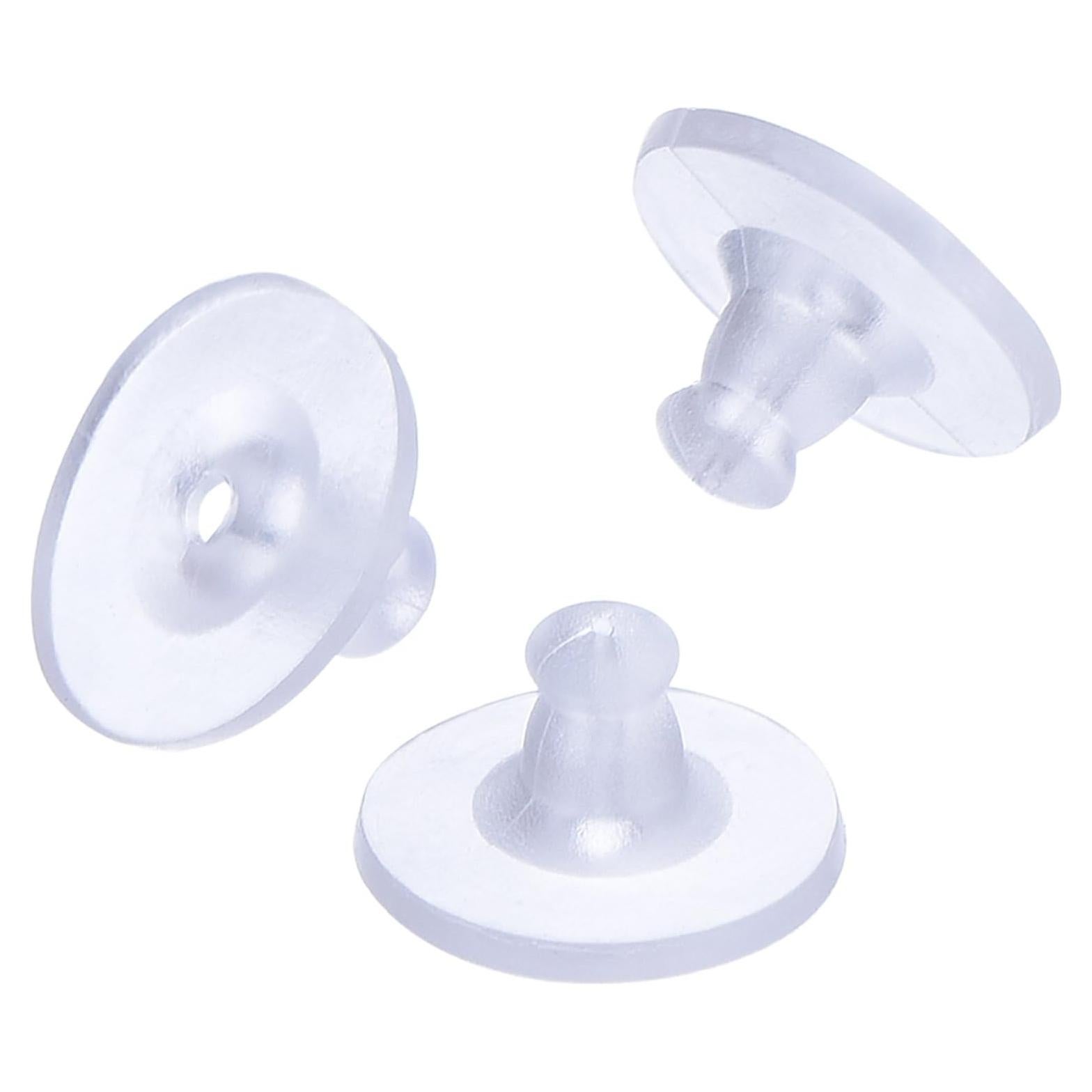 100 Respaldo de Aretes de Silicona Transparente Outus - Goma Suave