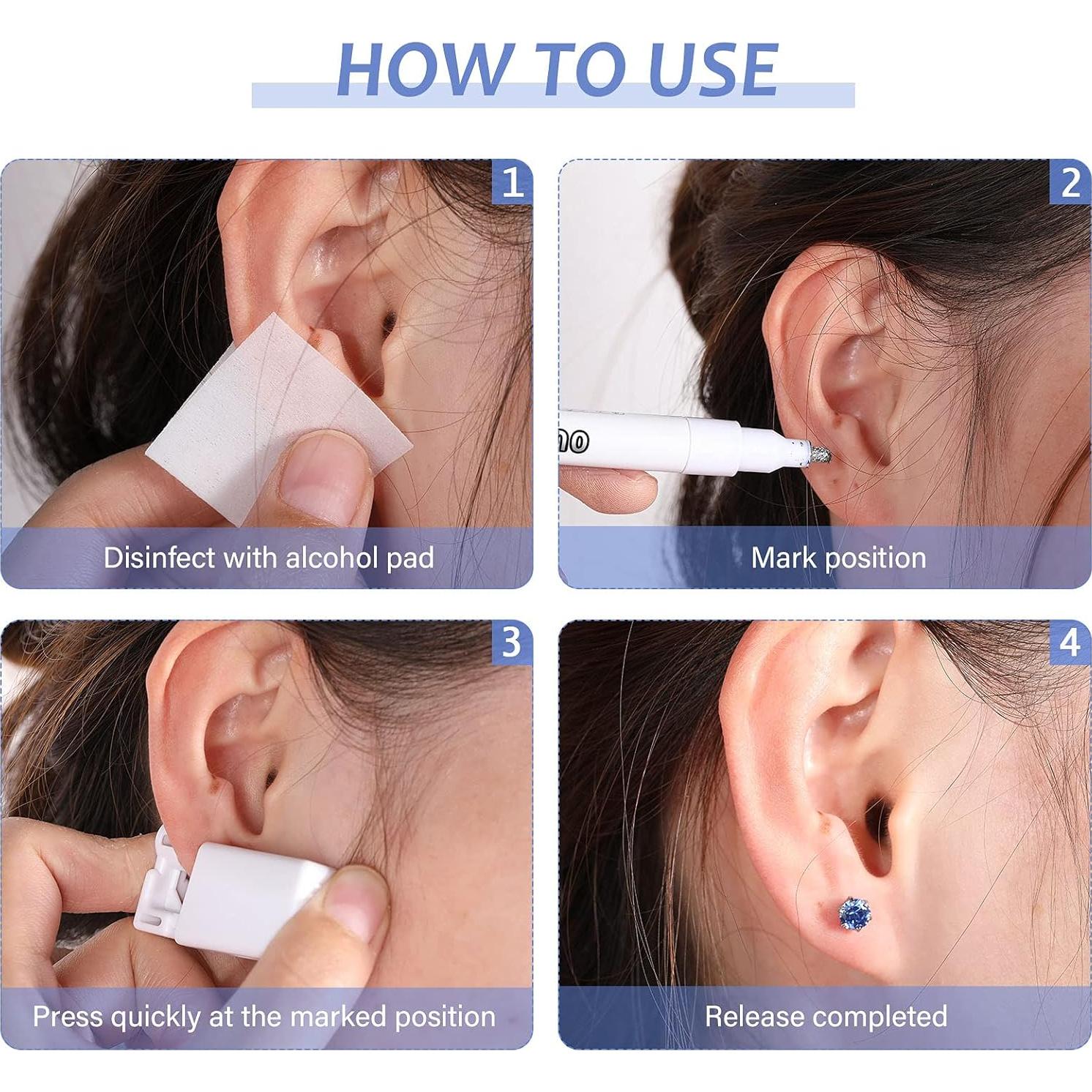 Kit de Perforación de Orejas Desechable Chumia 12 Piezas