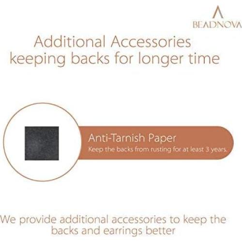 Respaldo de Aretes BEADNOVA 14K Dorado Mariposa - 6 Piezas