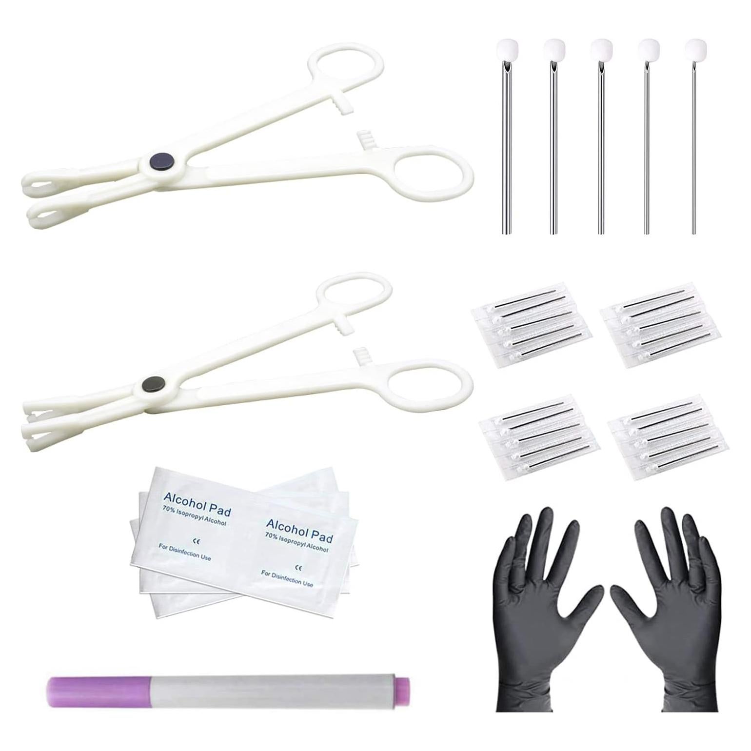 Kit de Perforación Corporal Zhuoting 36 Piezas Acero Inoxidable