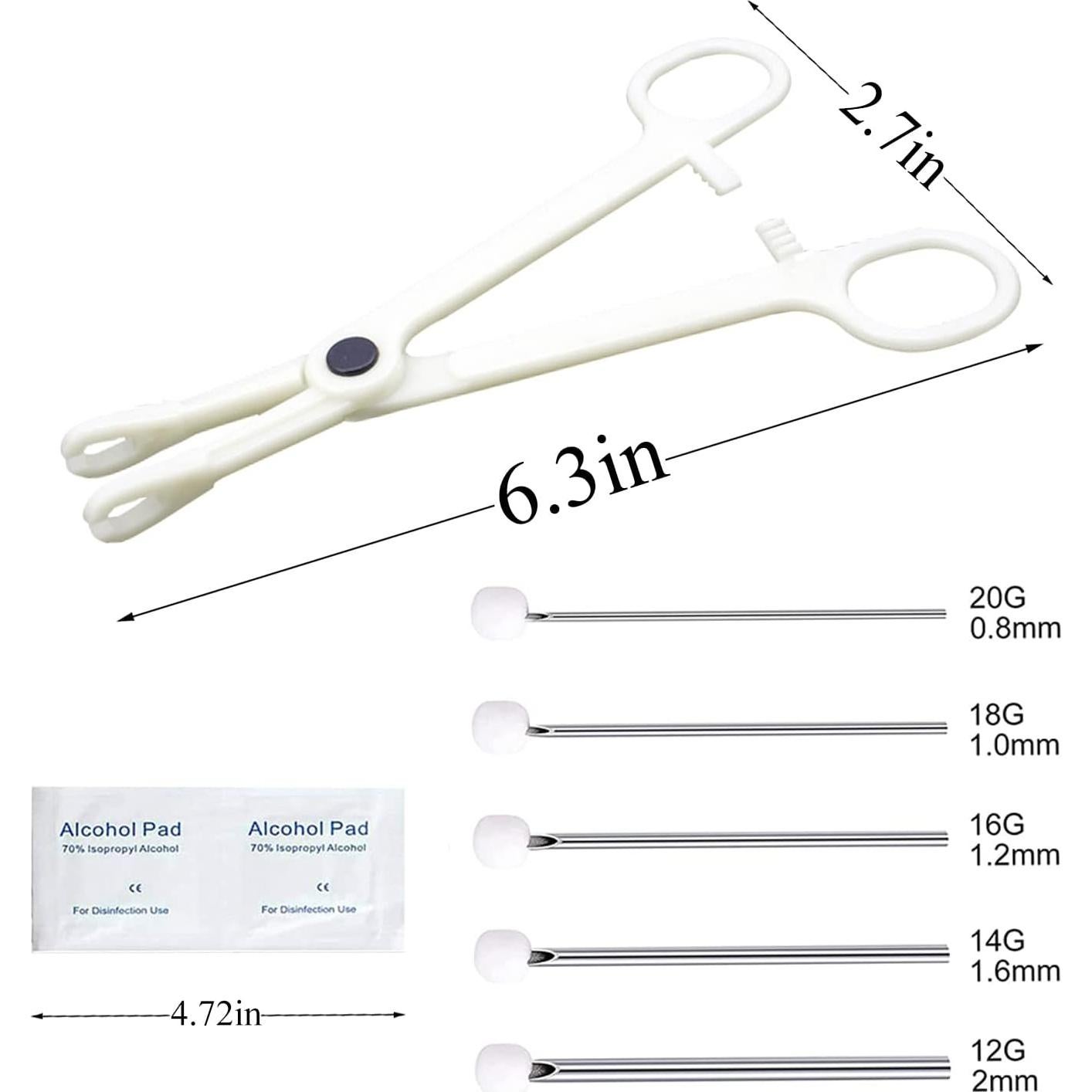 Kit de Perforación Corporal Zhuoting 36 Piezas Acero Inoxidable
