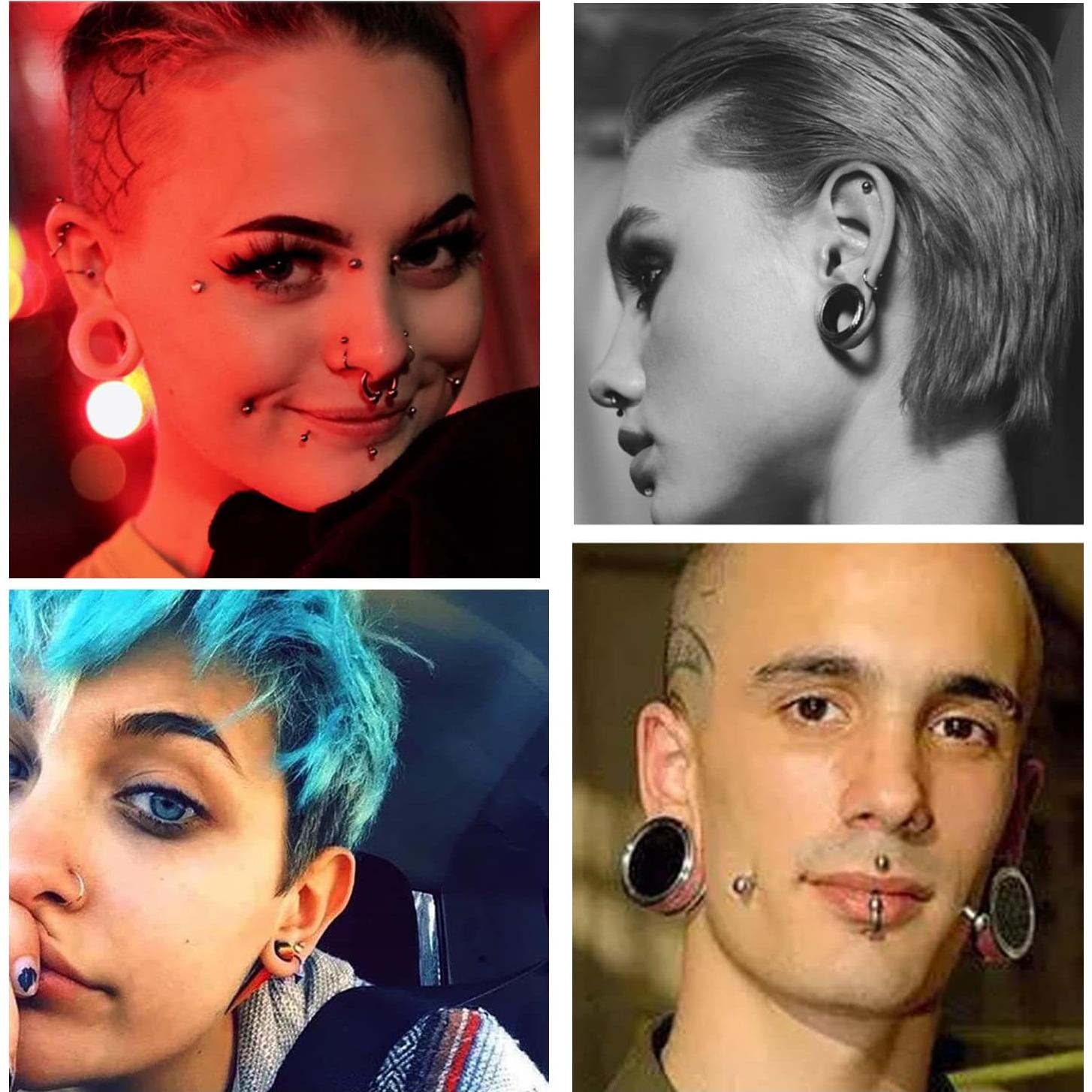 Kit de Perforación Corporal Zhuoting 36 Piezas Acero Inoxidable