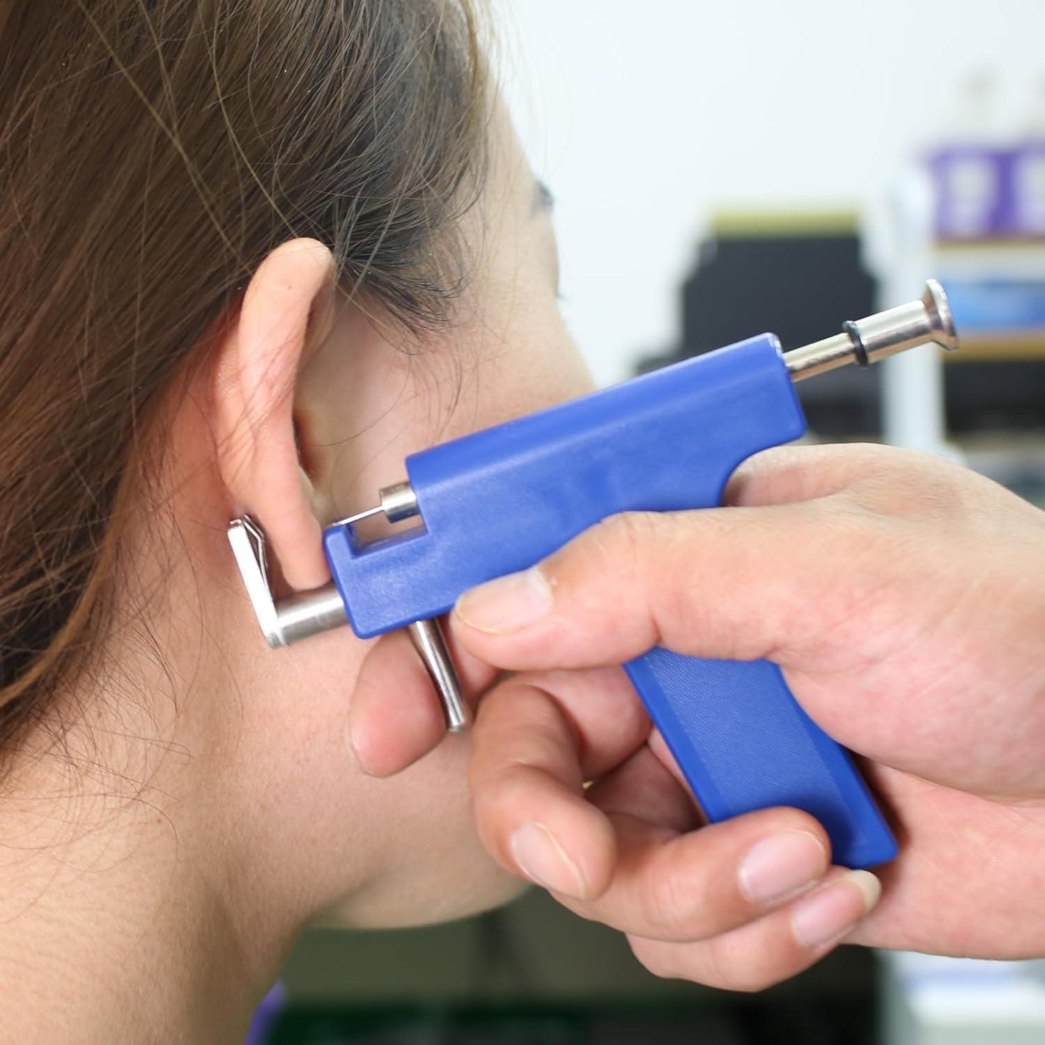 Kit de perforación de orejas YINPAD con 24 pendientes plata