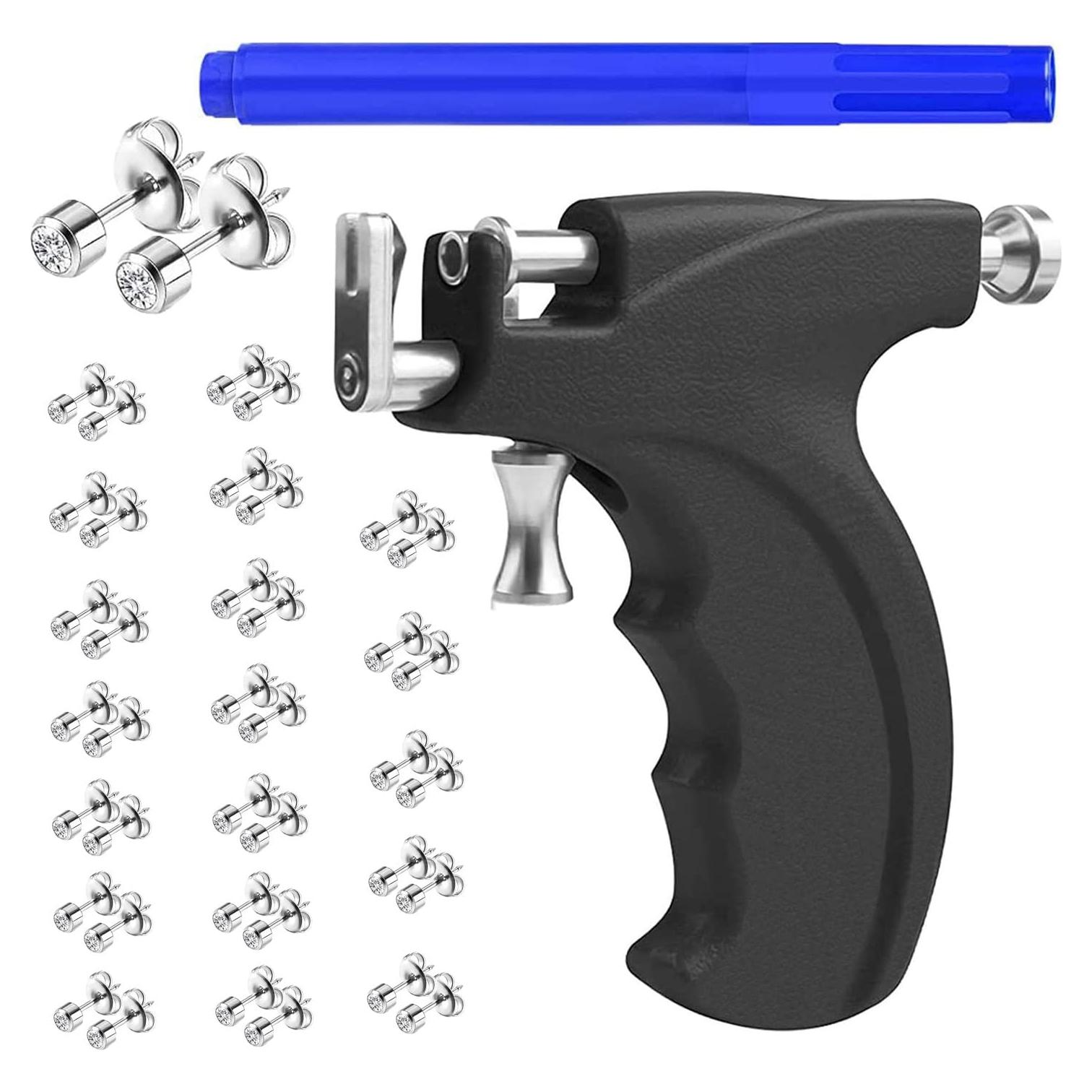 Kit de Perforación de Oídos Kamija con 20 Pares de Pendientes 316L