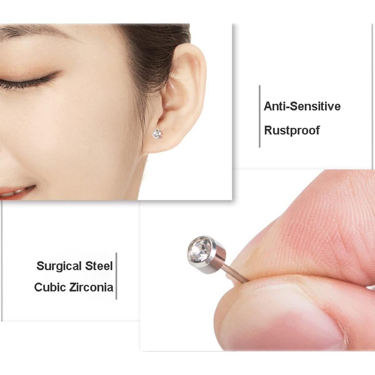 Kit de Perforación de Oídos Kamija con 20 Pares de Pendientes 316L