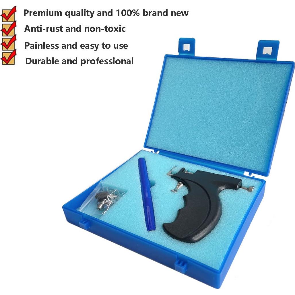 Kit de Perforación de Oídos Kamija con 20 Pares de Pendientes 316L