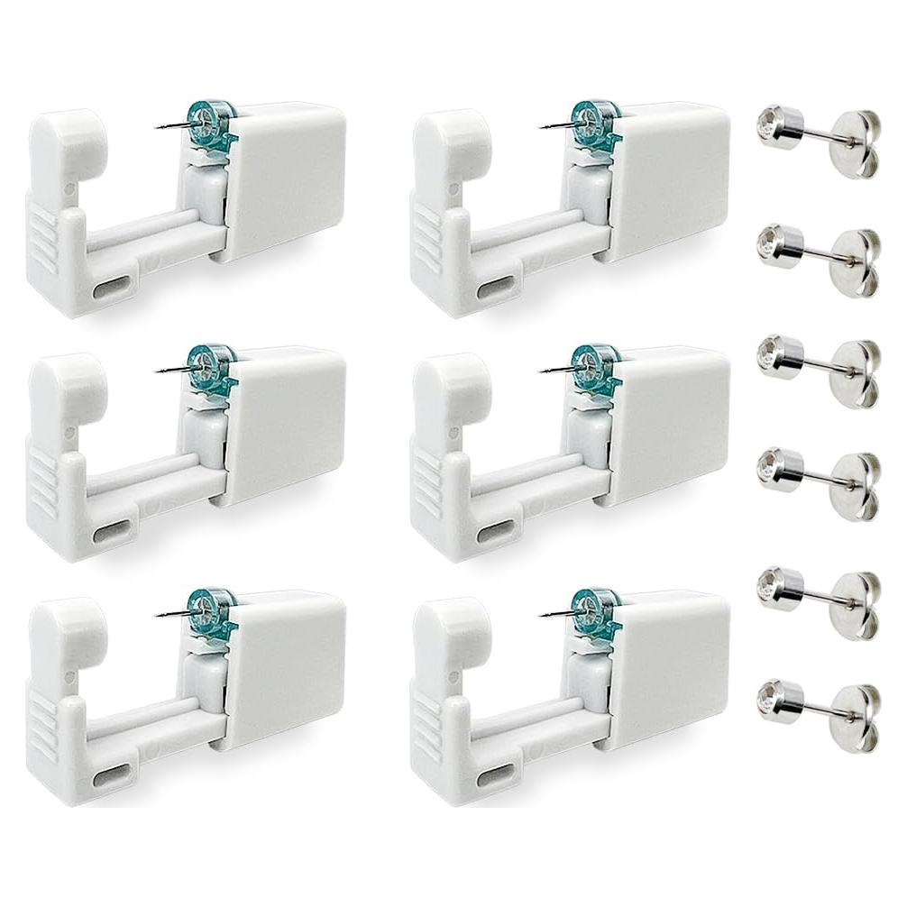 Kit de Perforación de Orejas Qoaimu - 6 Piezas, Indoloro