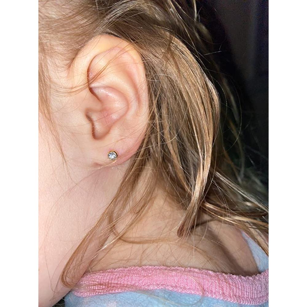 Kit de Perforación de Orejas Desechable XUKEKOY - 2 Pistolas Oro Blanco