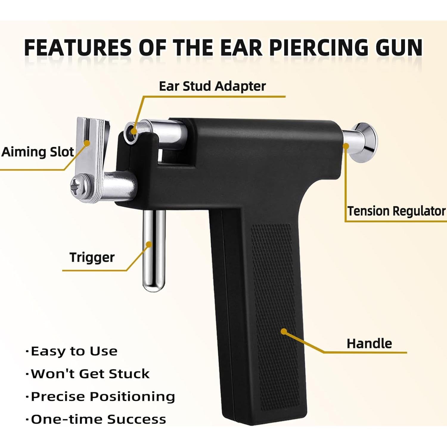 Kit de Perforación de Orejas Novopiercing con 12 Pares de Pendientes
