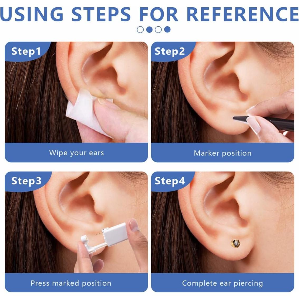 Kit de Perforación de Oídos Desechable KISEER - 2 Pcs