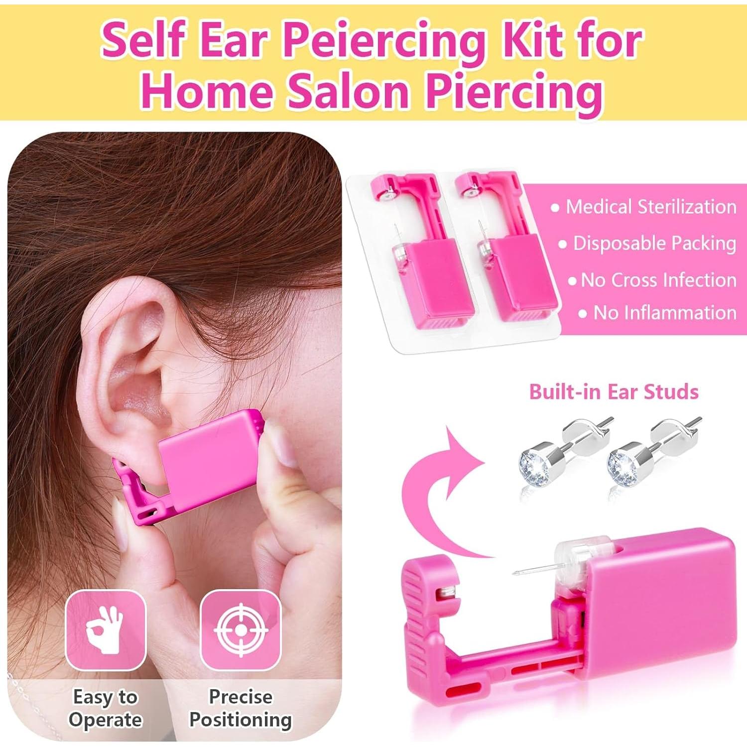 Kit de Perforación de Orejas Evatage 30 Piezas con Aretes