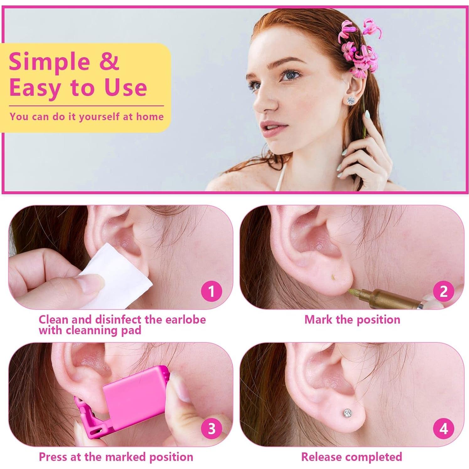 Kit de Perforación de Orejas Evatage 30 Piezas con Aretes