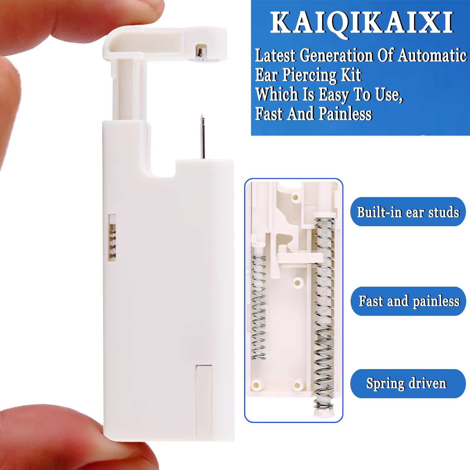 Kit de Perforación de Orejas KAIQIKAIXI 2 Piezas 5mm Plata