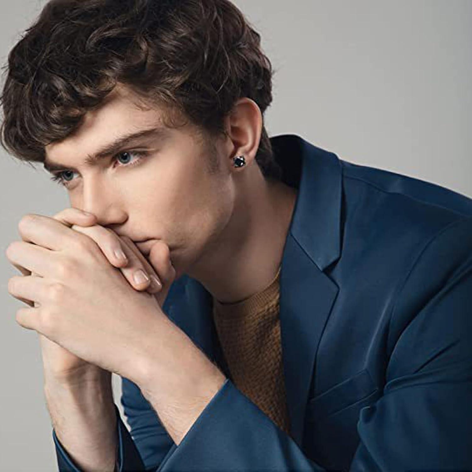 Pendientes Magnéticos Unisex NEWITIN Acero Inoxidable 6 Pares