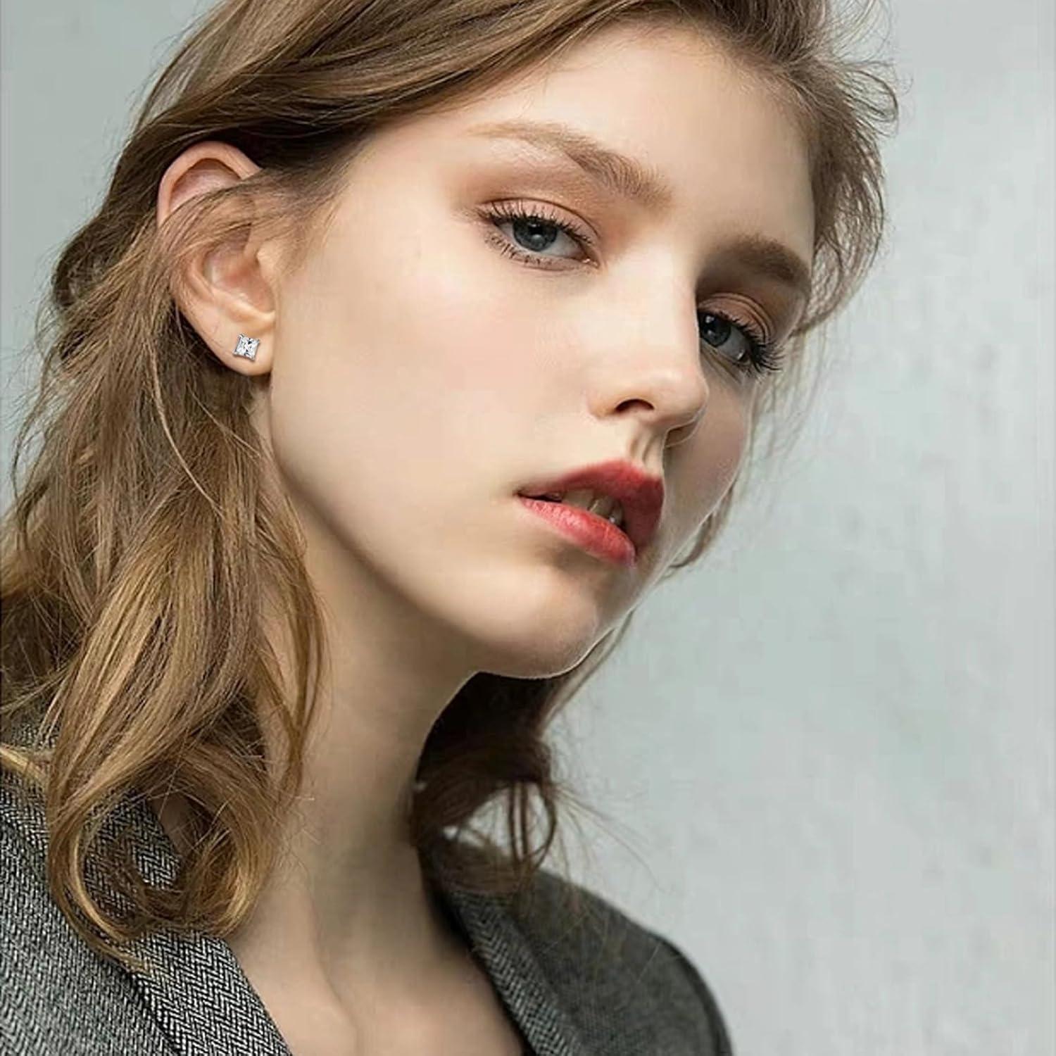 Pendientes Magnéticos Unisex NEWITIN Acero Inoxidable 6 Pares