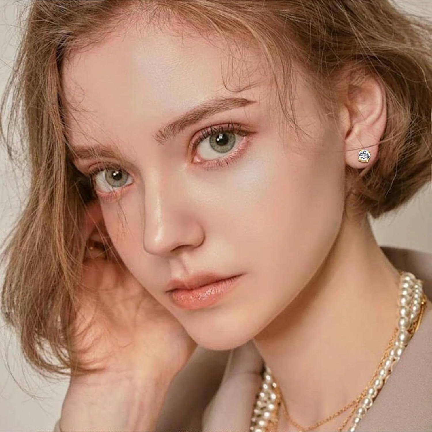 Pendientes Magnéticos Unisex NEWITIN Acero Inoxidable 6 Pares