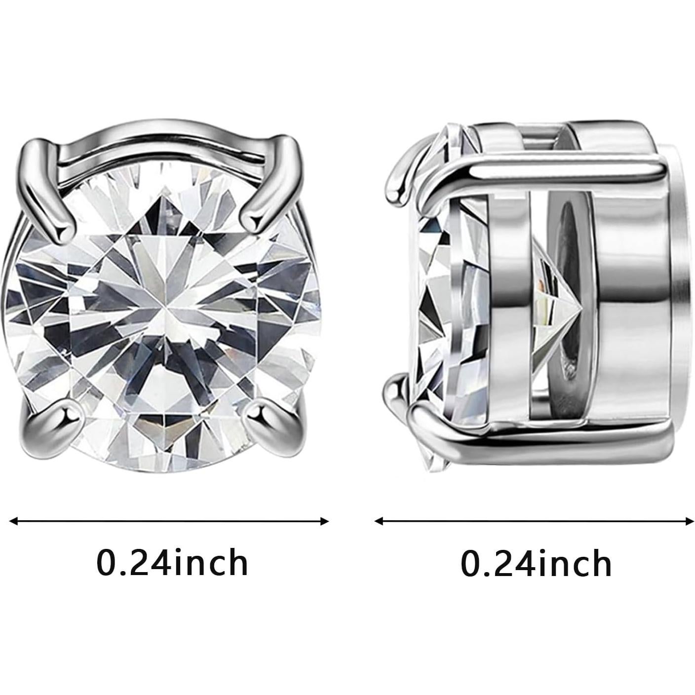 Pendientes Magnéticos Unisex NEWITIN Acero Inoxidable CZ