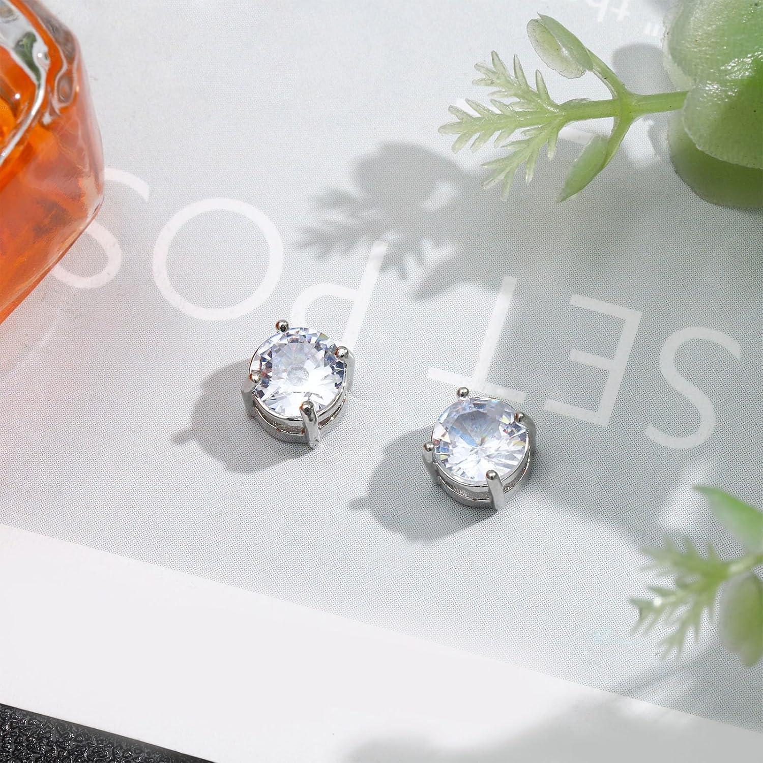 Pendientes Magnéticos Unisex NEWITIN Acero Inoxidable CZ