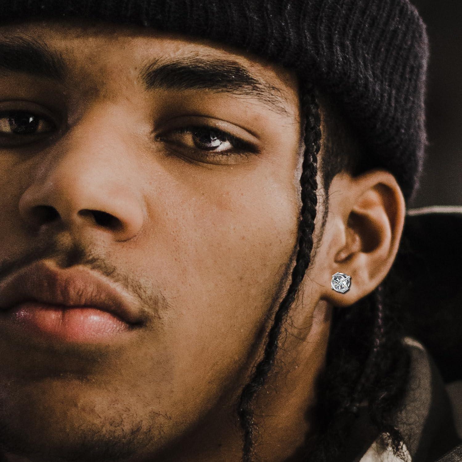 Pendientes Magnéticos Jstyle 4-7mm Acero Inoxidable Circonita