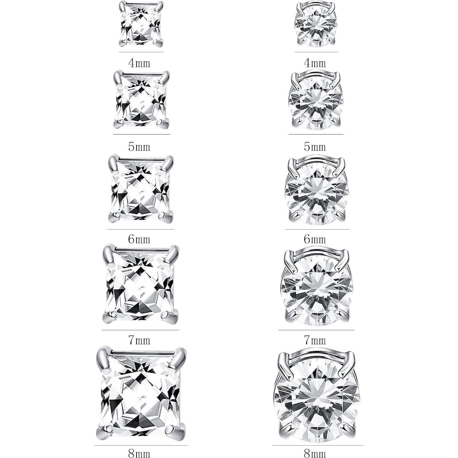 Pendientes Magnéticos Unisex NEWITIN - 10 Pares Acero Inoxidable