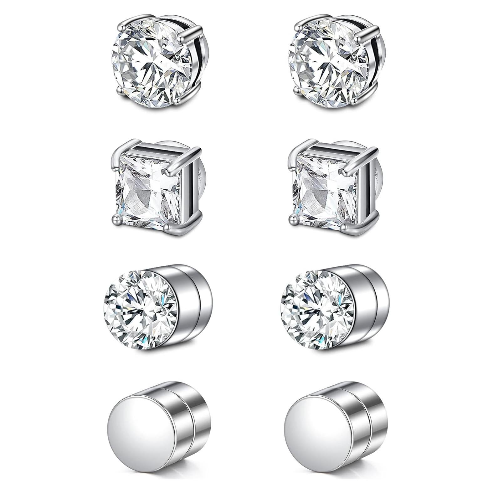 Pendientes Falsos de Stud D.Bella de Circonita para Mujeres