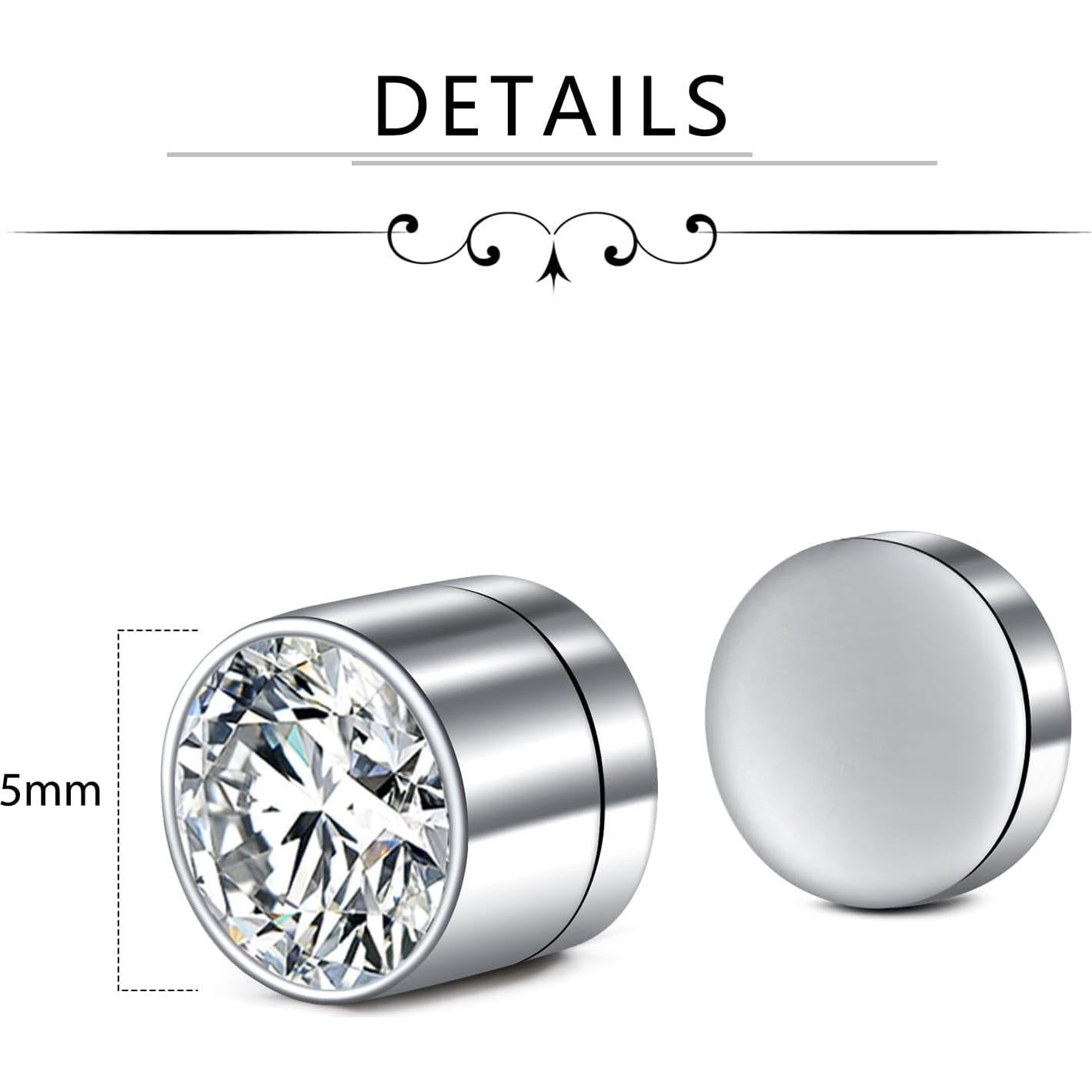 Pendientes Falsos de Stud D.Bella de Circonita para Mujeres