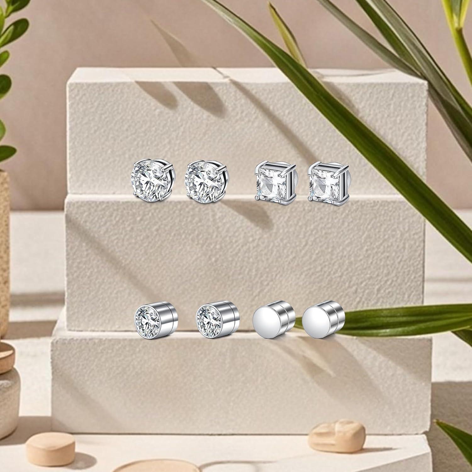 Pendientes Falsos de Stud D.Bella de Circonita para Mujeres